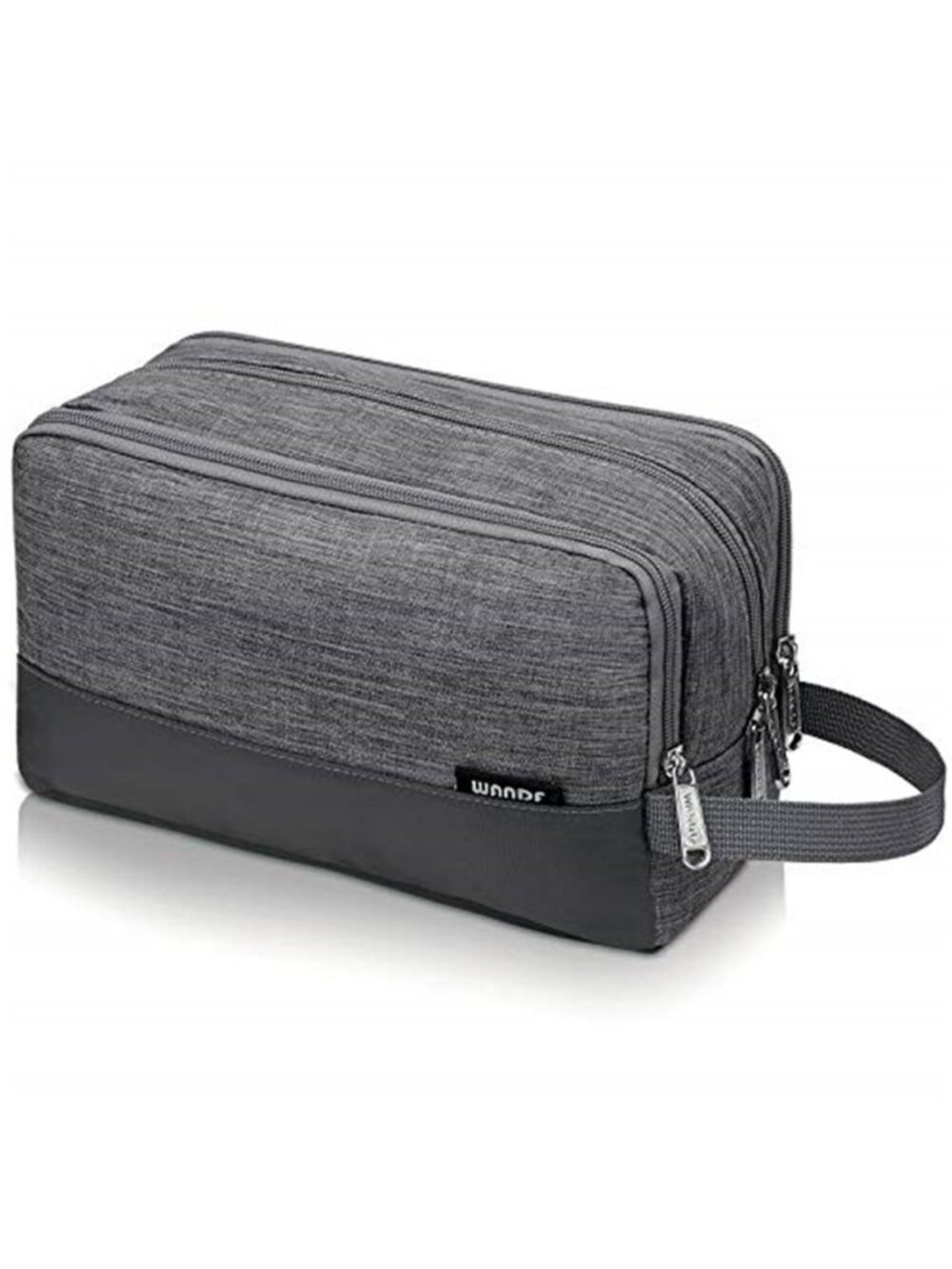 Mens Toiletry Bag Dopp Kit Travel Shaving Wash Bag Water Resistant Grey